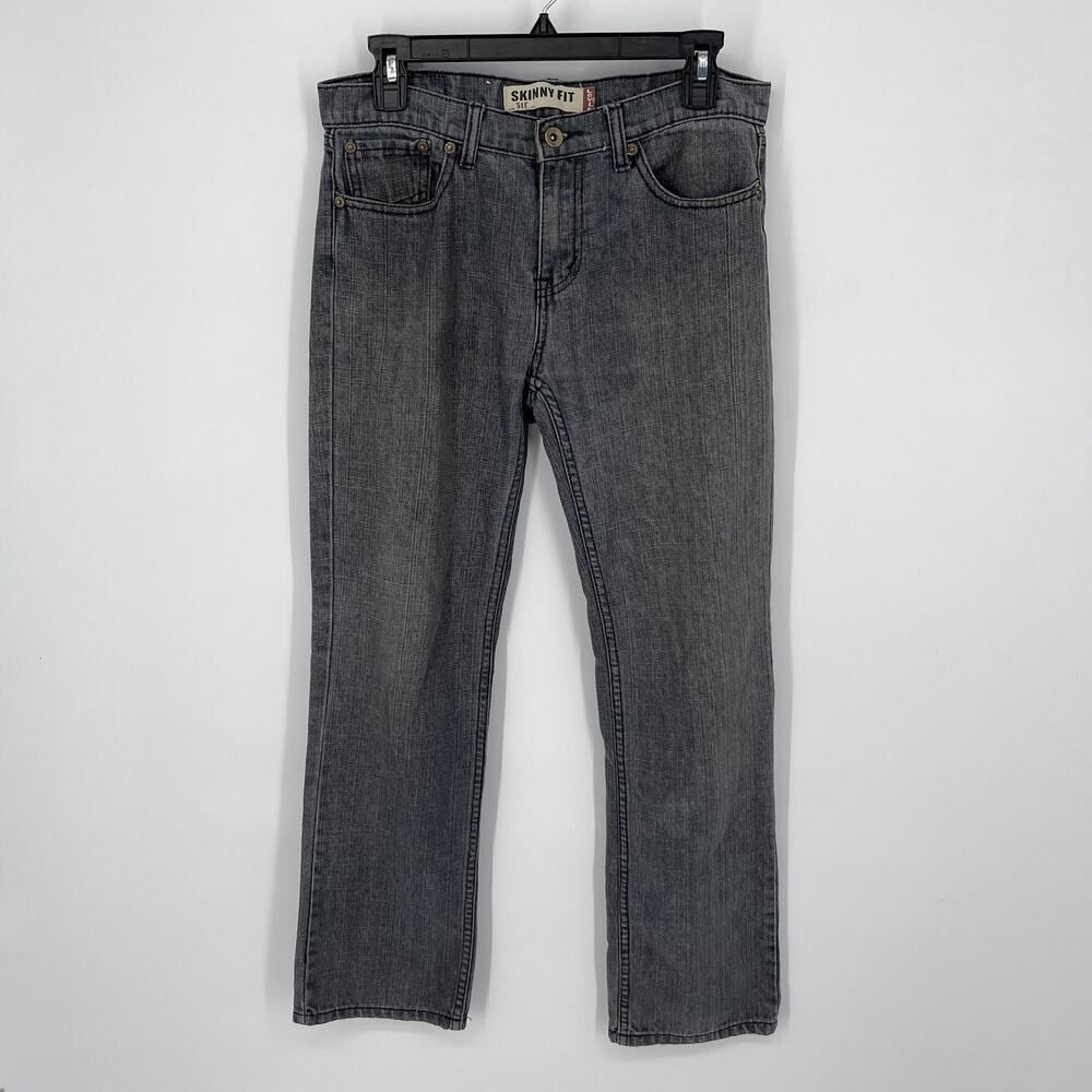 Levi's 511 Skinny Fit Jeans BOYS Sz 18x29 Gray 5 Pocket 100% Cotton